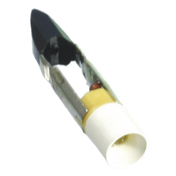 Single-LED Telefonstecklampe 5,6x28mm T 5,5 20-28VAC/DC gelb mit Einweggleichrichter 35094