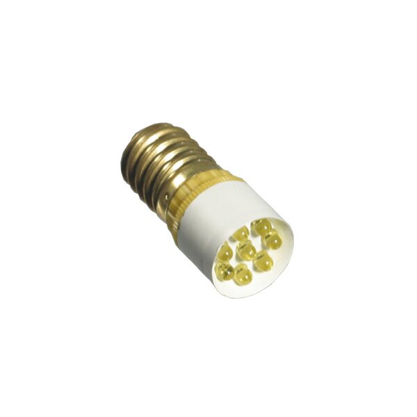 LED-Cluster 16x38mm E14 24-28VAC/DC gelb mit 8x3mm LED 35452