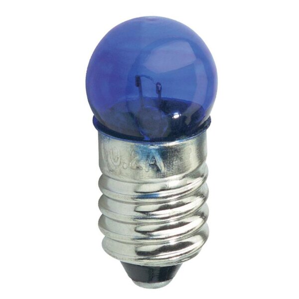 Kugellampe 11,5x24mm E10 3,5V 200mA 0,7W blau 93143