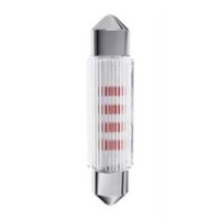 LED-Soffittenlampe 11x39mm 12-14VAC/DC rot 2 Chip mit...